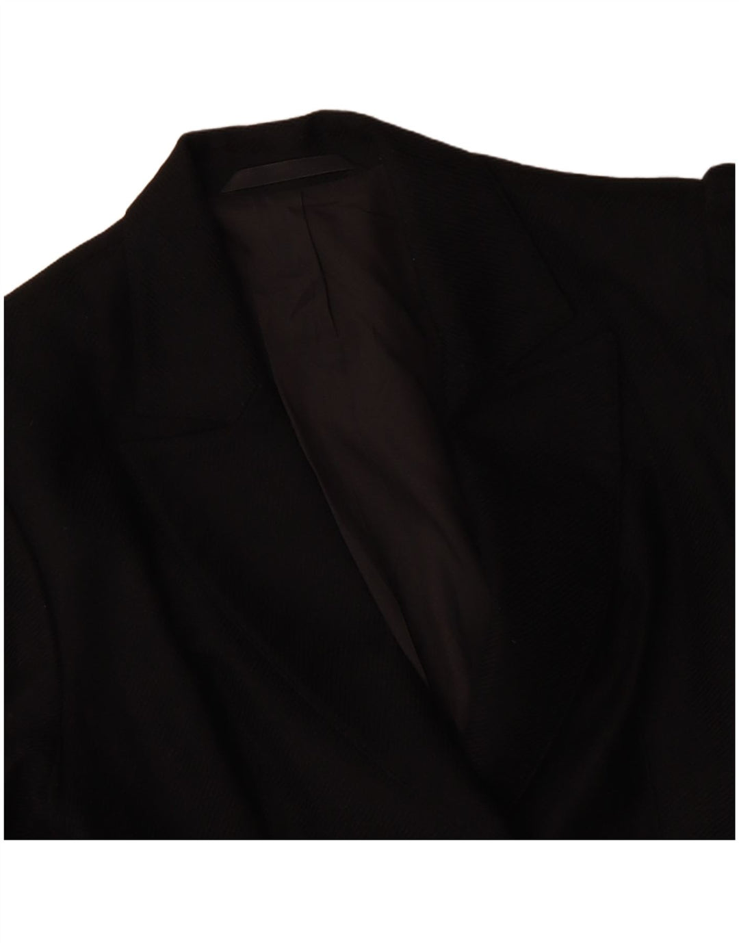 Giacca blazer doppiopetto da donna VINTAGE UK 14 media nera