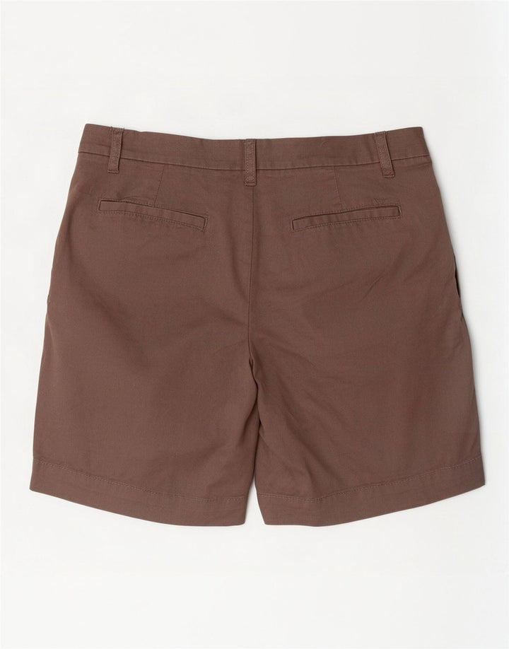 Pantaloncini chino da donna Marks & Spencer UK 12 medi W32 cotone marrone