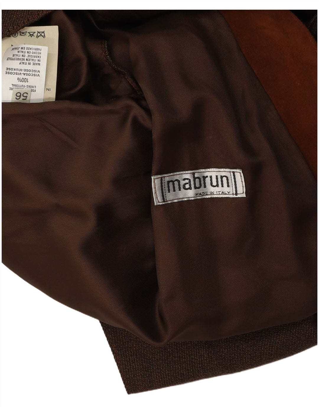 Gilet Uomo Scamosciato Mabrun IT 56 XL Pelle Marrone