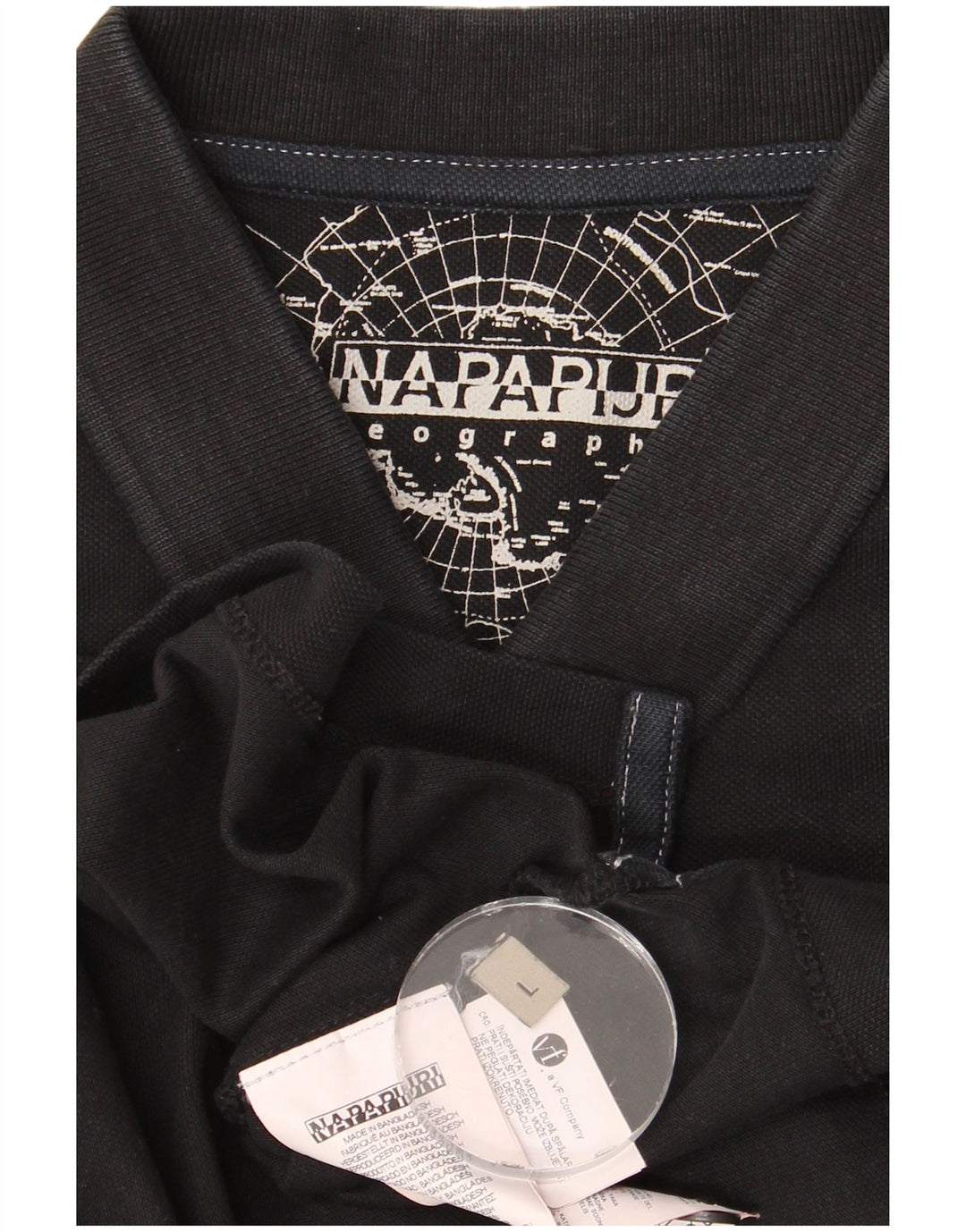 Polo da uomo Napapijri grande in cotone nero