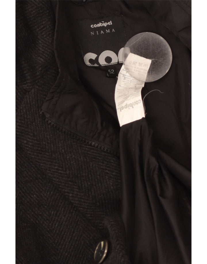 CONBIPEL Cappotto Niama Uomo IT 52 Large Nero Lana Spinata