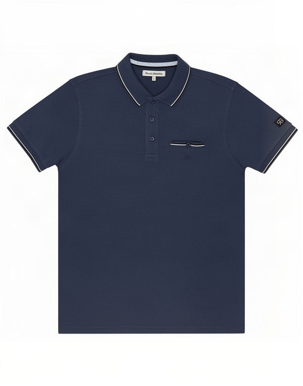 Polo Uomo Renato Balestra Large Blu Navy in Cotone
