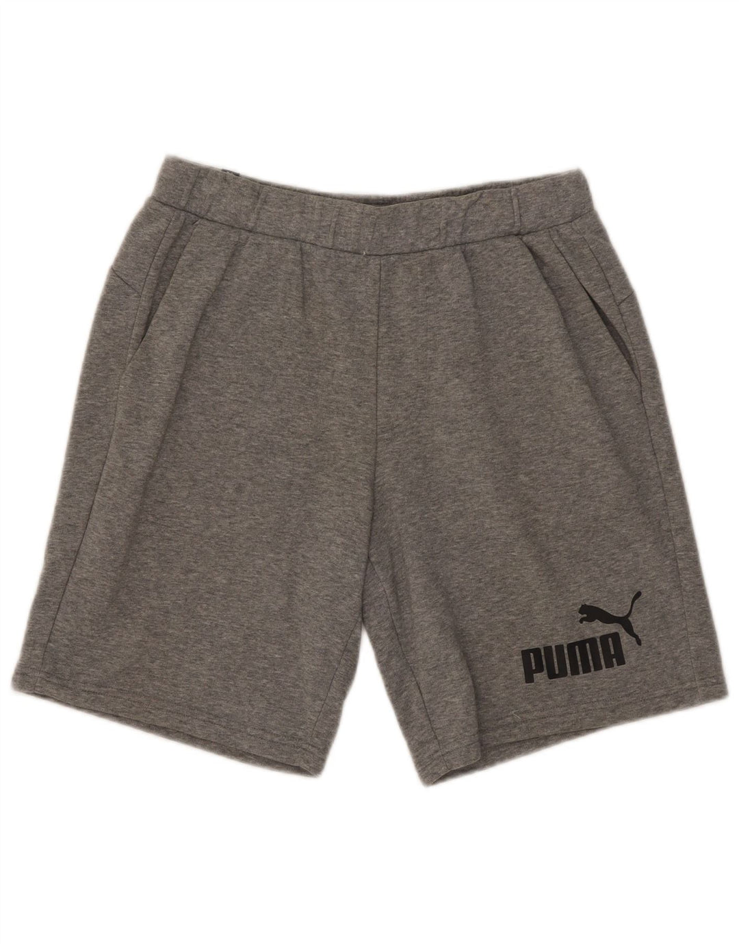Pantaloncini sportivi grafici da uomo Puma in cotone chiazzato grigio medio