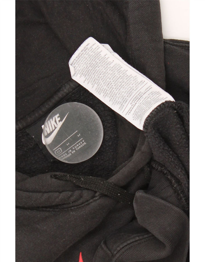 Felpa con cappuccio grafica Nike da uomo in cotone nero medio
