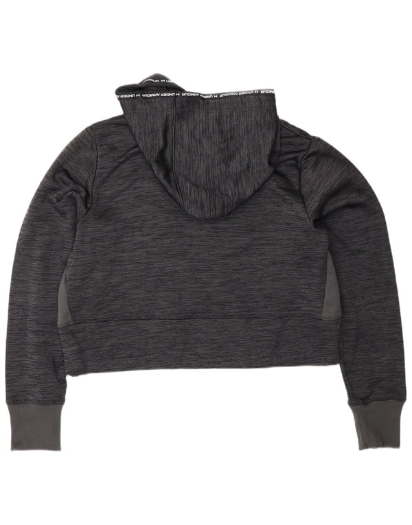 Maglia corta con cappuccio da donna UNDER ARMOUR UK 14 Poliestere screziato grigio medio