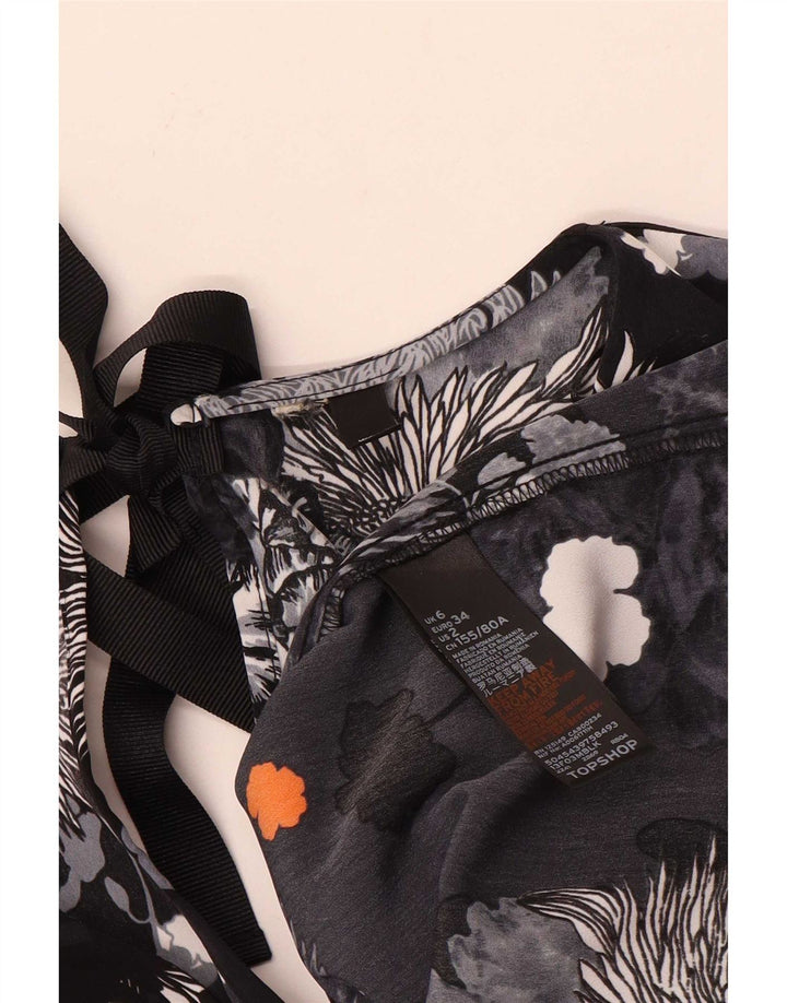 Topshop Camicetta oversize da donna Top UK 6 XS Poliestere floreale nero