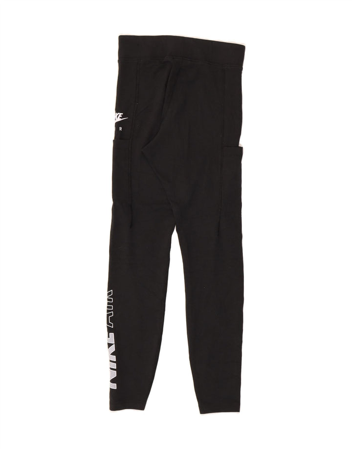 NIKE Womens Graphic Leggings UK 8 Small Black Cotton Vintage Nike and Second-Hand Nike from Messina Hembry 