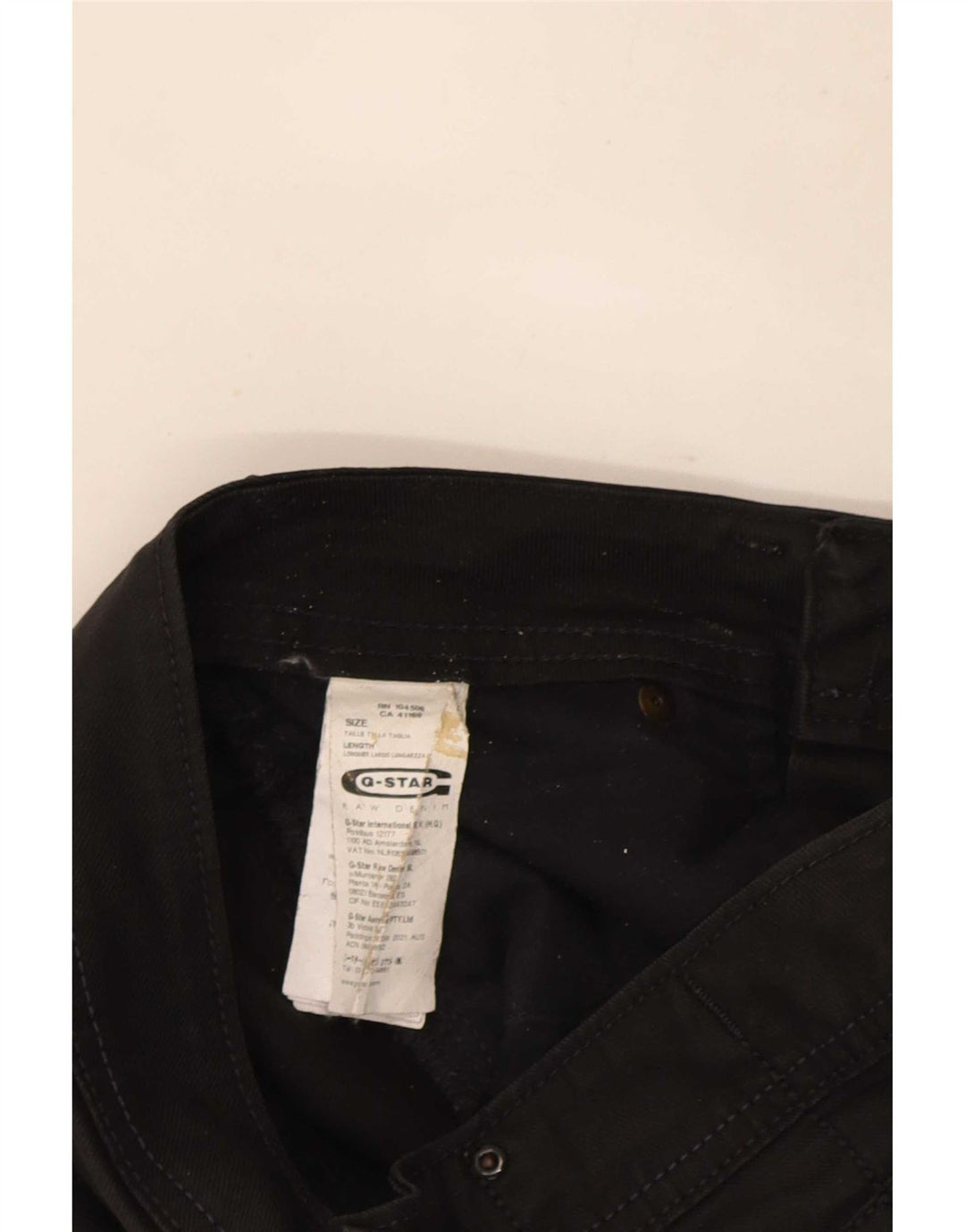 Jeans dritti da donna G-Star W29 L34 cotone nero