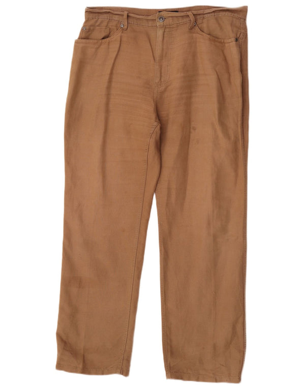 Pantaloni casual dritti Marks & Spencer da uomo Blue Harbour W34 L29 Marrone