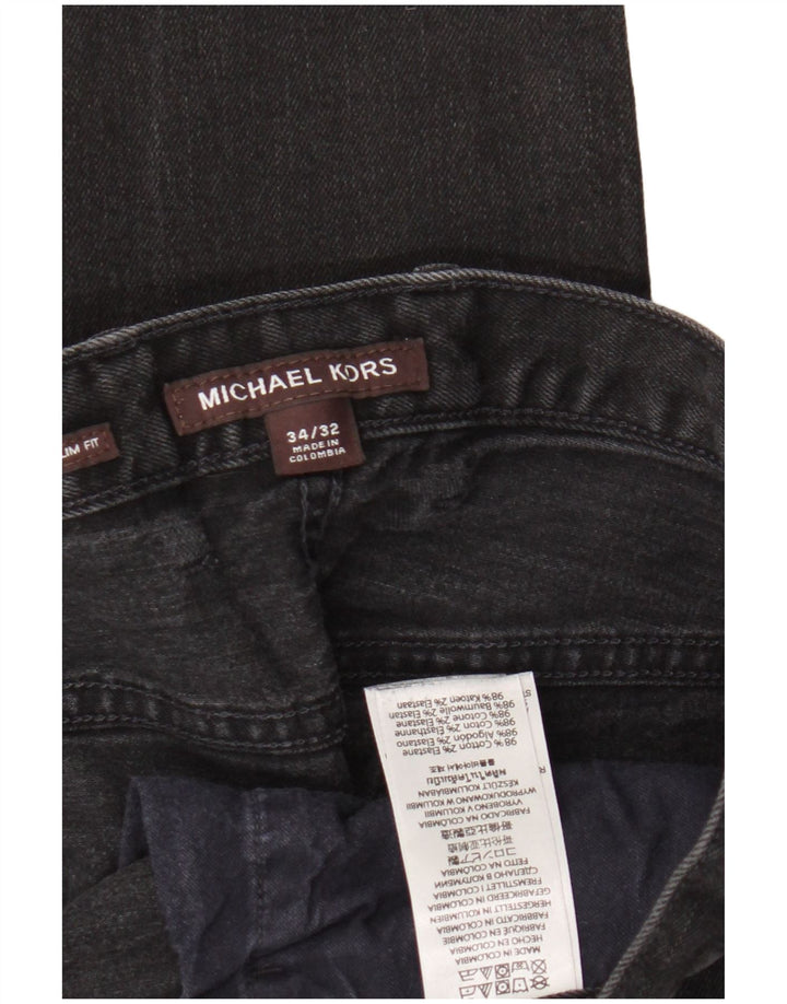 Jeans slim da uomo Michael Kors W34 L32 cotone nero