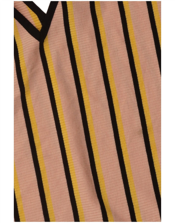 Canotta da donna Zara UK 14 poliestere a righe grandi rosa