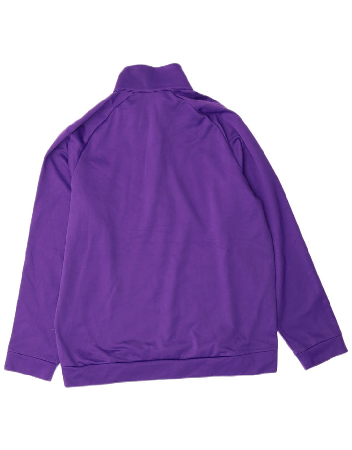 NIKE Felpa con collo con zip da uomo Maglione grande viola in poliestere