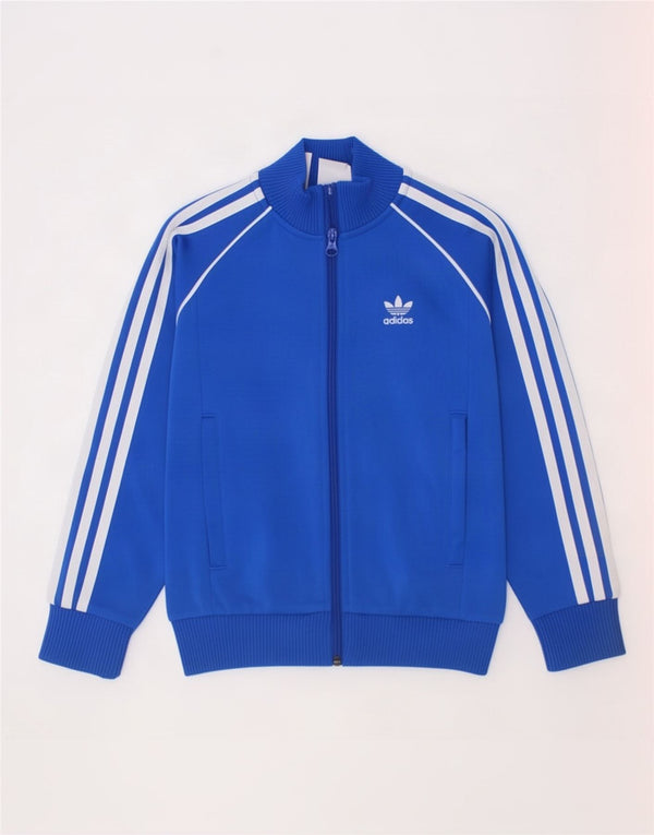 Giacca Top della tuta da ragazzo Adidas 6-7 anni in poliestere blu