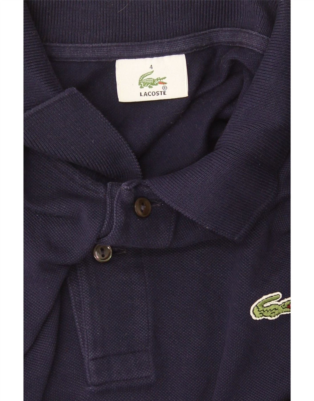 Polo da uomo Lacoste taglia 4 media in cotone blu navy