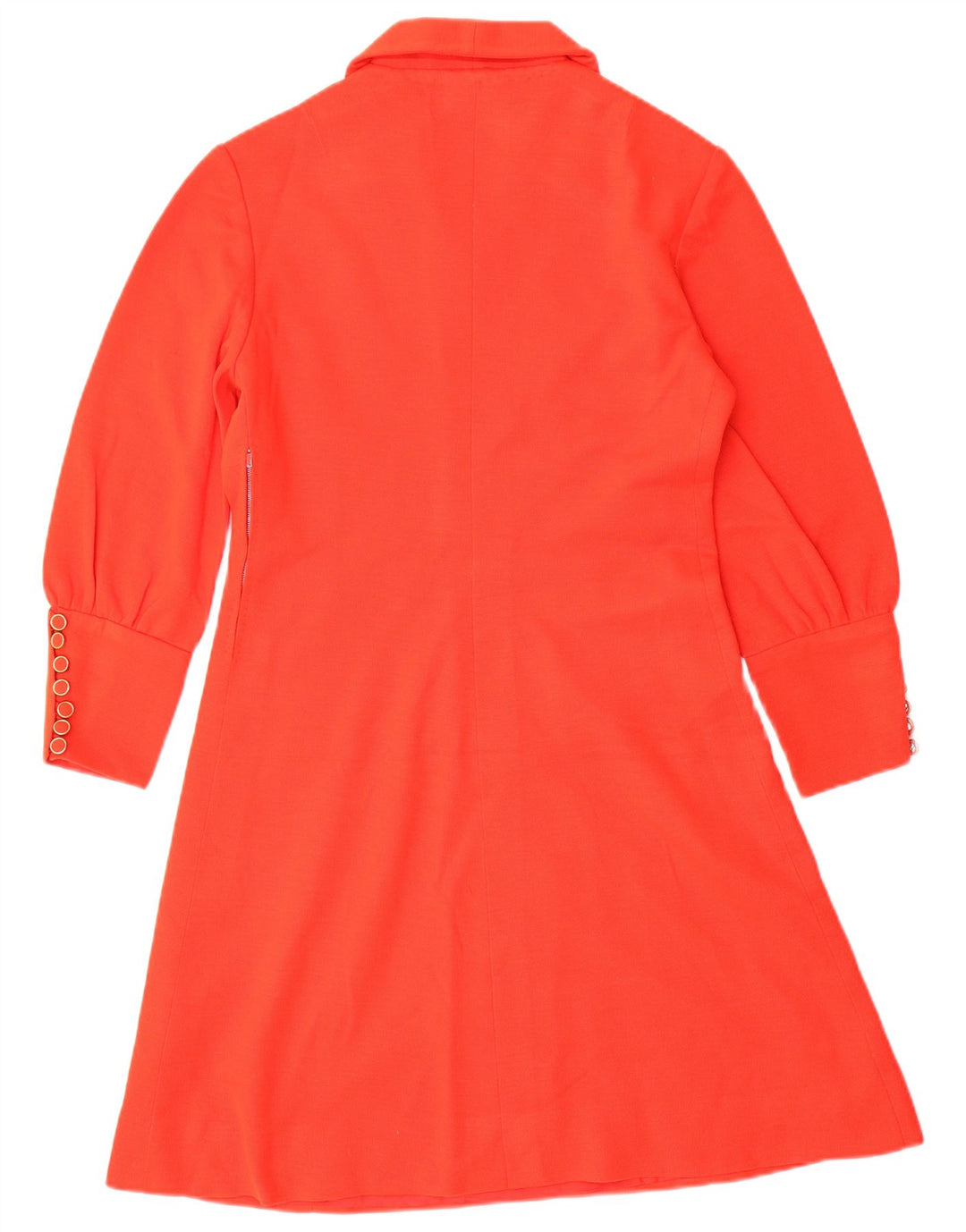 Abito a trapezio con maniche a 3/4 vintage da donna UK 12 rosso medio