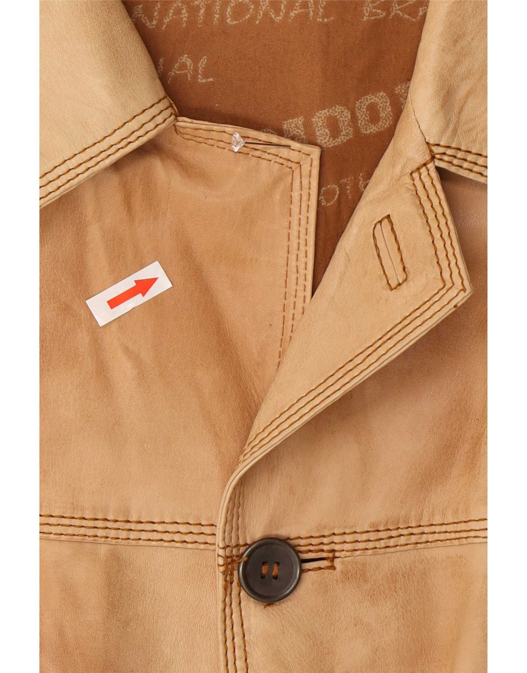 David Moore Giacca in pelle da uomo UK 42 XL Marrone Classic