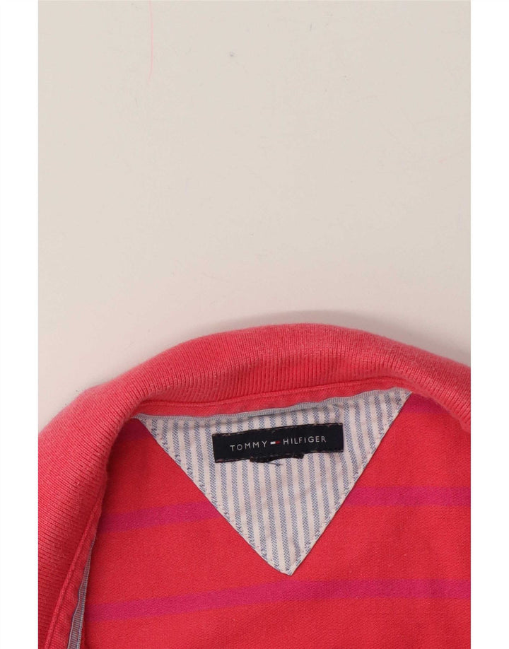 Polo da donna vestibilità regolare Tommy Hilfiger UK 14 a righe rosse medie