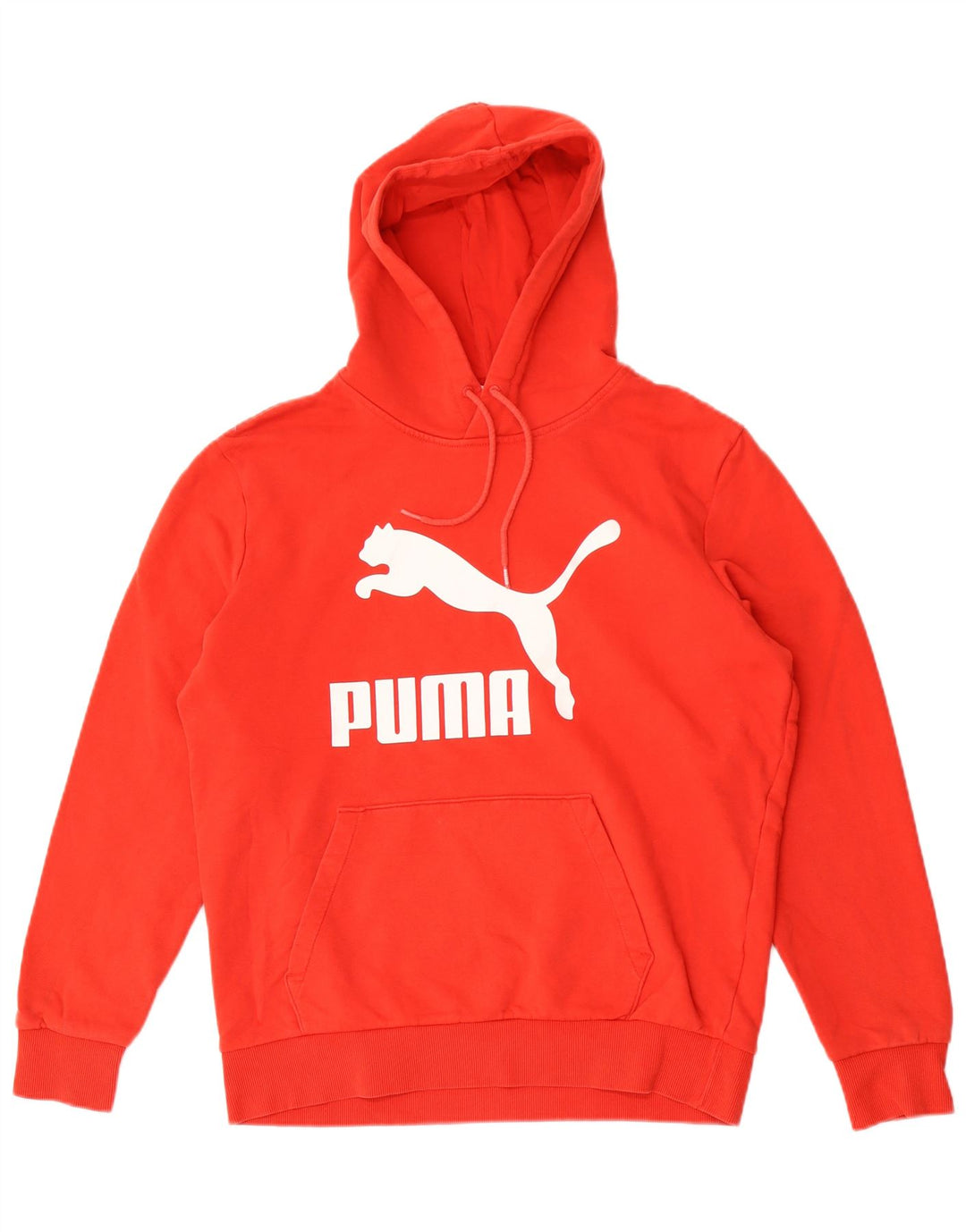 Felpa con cappuccio grafica da uomo Puma in cotone rosso medio