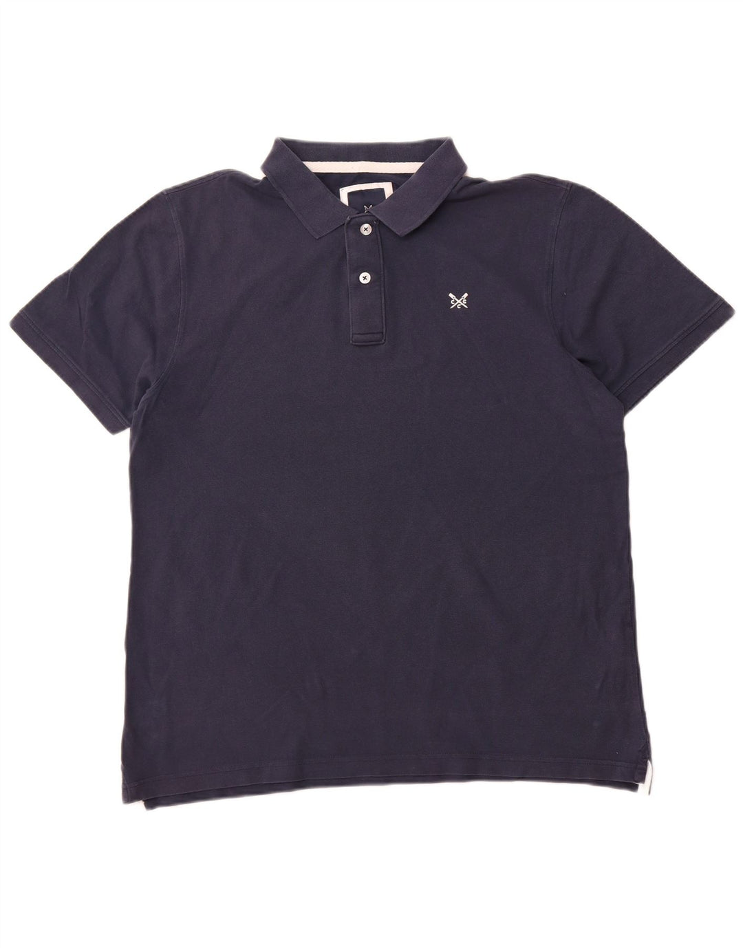 CREW CLOTHING Polo da uomo XL in cotone blu navy