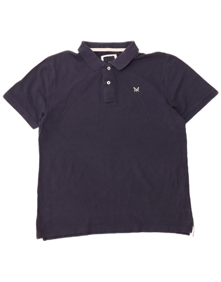 CREW CLOTHING Polo da uomo XL in cotone blu navy