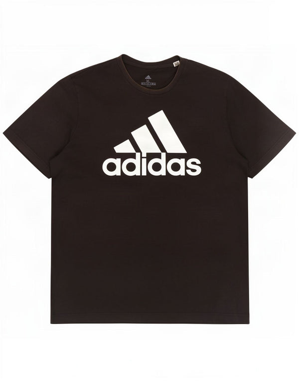T-shirt grafica da uomo Adidas Top XL in cotone nero