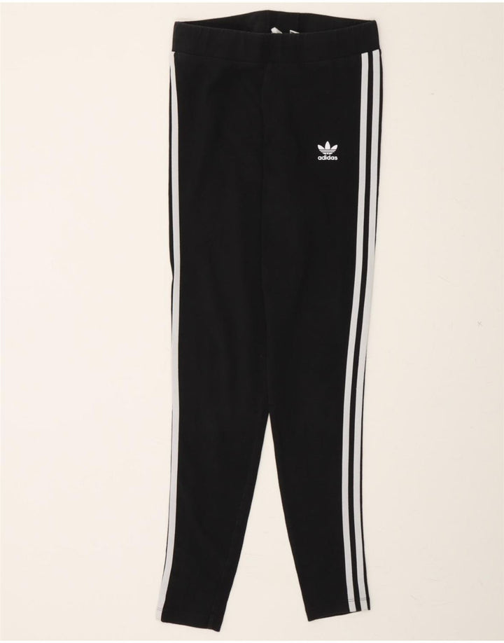 ADIDAS Womens Leggings UK 10 Small Black Vintage Adidas and Second-Hand Adidas from Messina Hembry 