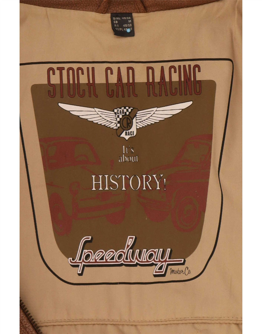 Giacca da motociclista in pelle da uomo TCM UK 38 Marrone medio