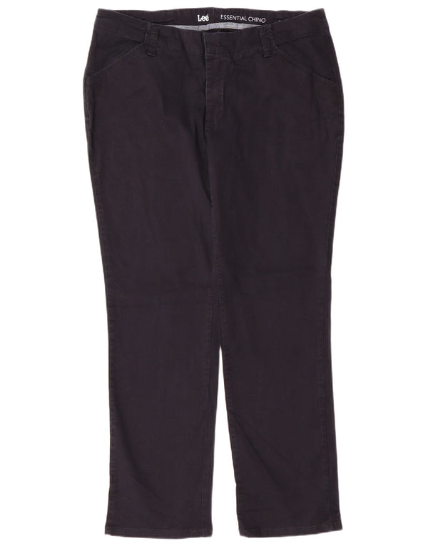 Pantaloni chino corti da donna Lee US 12 Large W34 L28 Cotone blu navy
