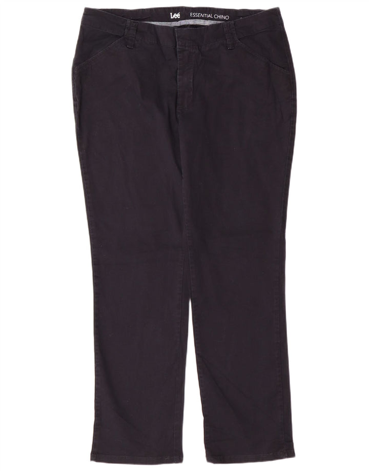 Pantaloni chino corti da donna Lee US 12 Large W34 L28 Cotone blu navy