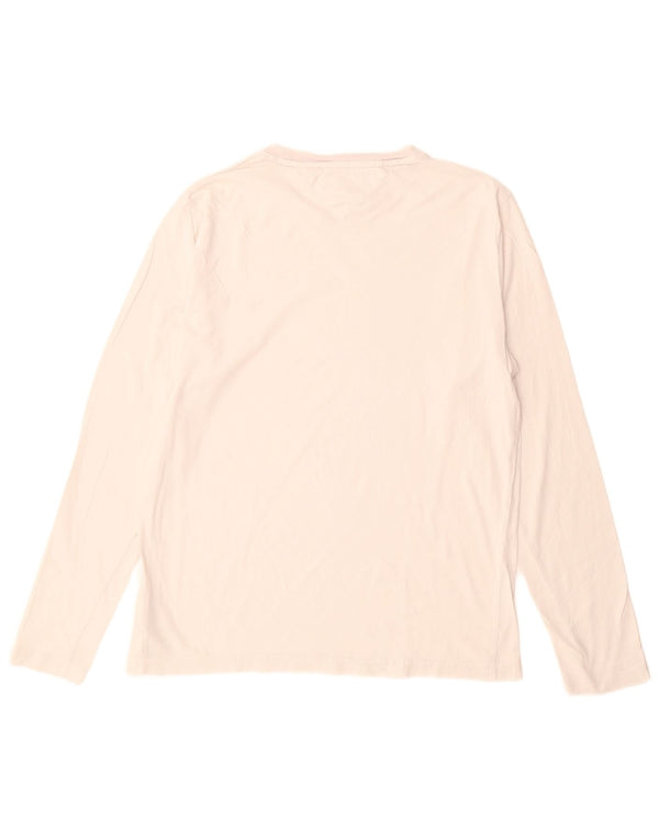 Tommy Hilfiger Mens Top Long Sleeve Large White Cotton