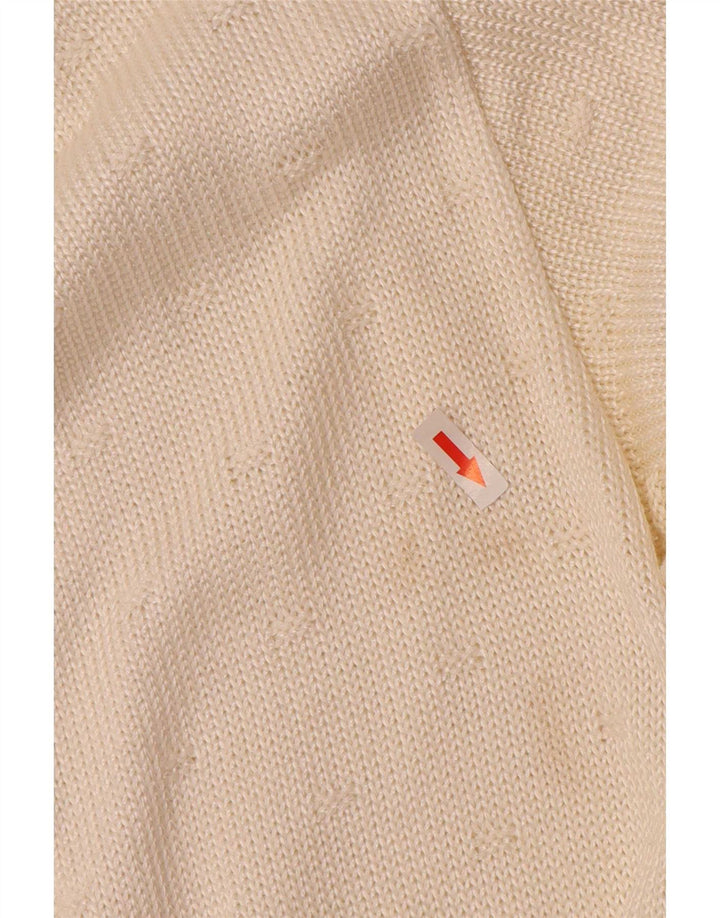 Maglione cardigan da donna Rabe EU 46 XL acrilico bianco sporco