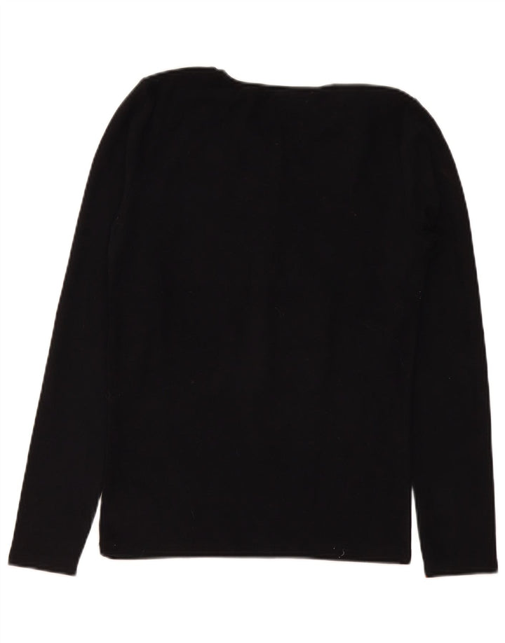 Top Zara da donna a maniche lunghe UK 14 grande nero