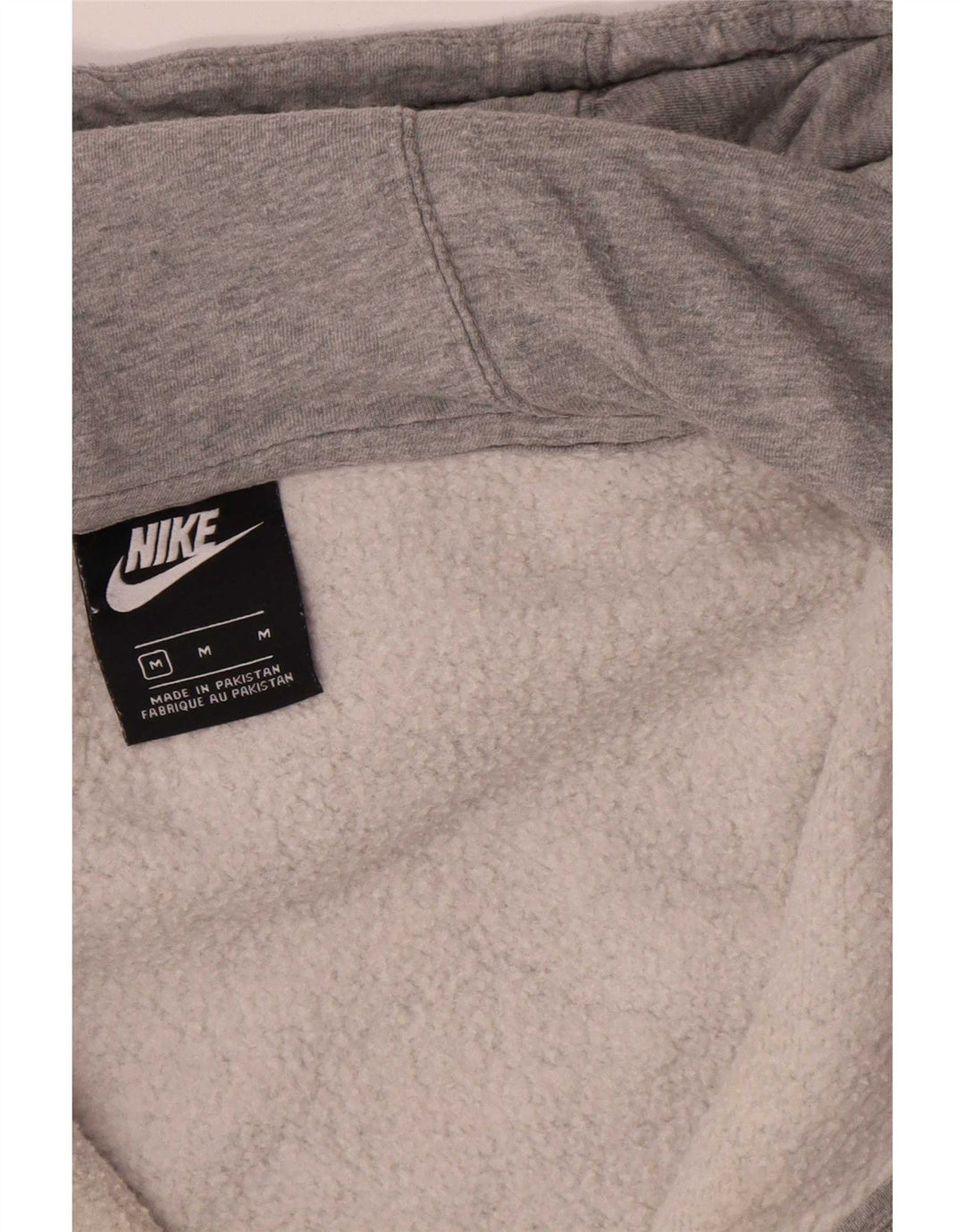 Felpa con cappuccio e zip Nike da uomo in cotone screziato grigio medio
