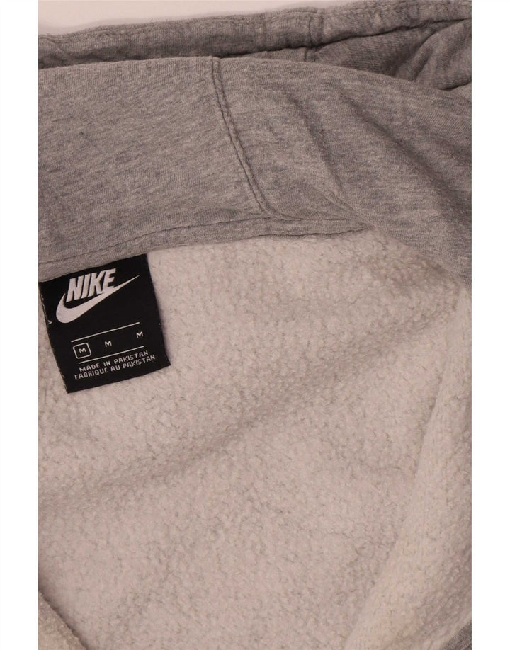 Felpa con cappuccio e zip Nike da uomo in cotone screziato grigio medio
