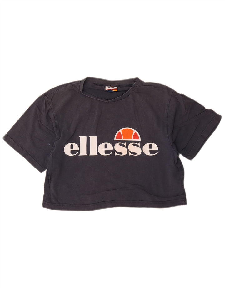 T-shirt grafica corta da donna Ellesse UK 8 piccola grigia