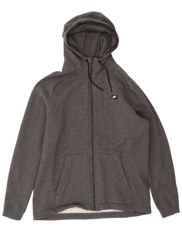 Felpa con cappuccio e zip Nike Uomo 2XL Grigia