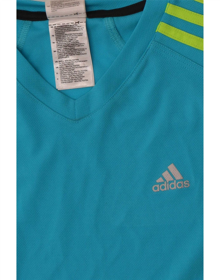 T-shirt da donna Adidas Top UK 10 piccola blu poliestere