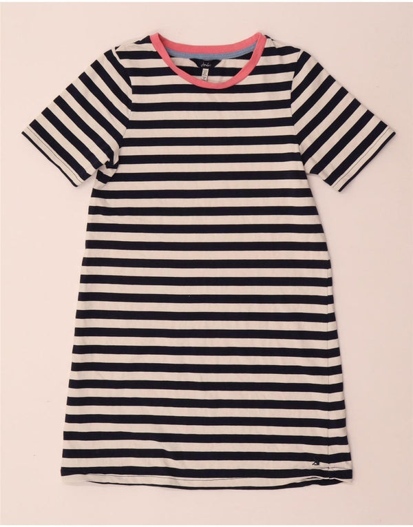 JOULES Abito T-shirt per Bambina 11-12 Anni in Cotone a Righe Blu Navy