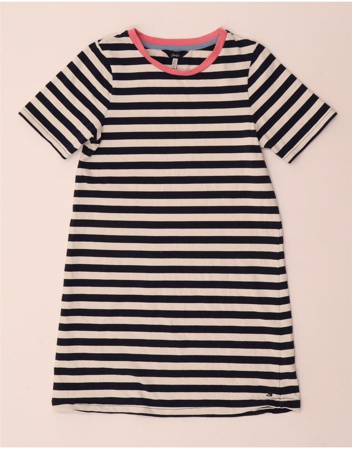 JOULES Abito T-shirt per Bambina 11-12 Anni in Cotone a Righe Blu Navy