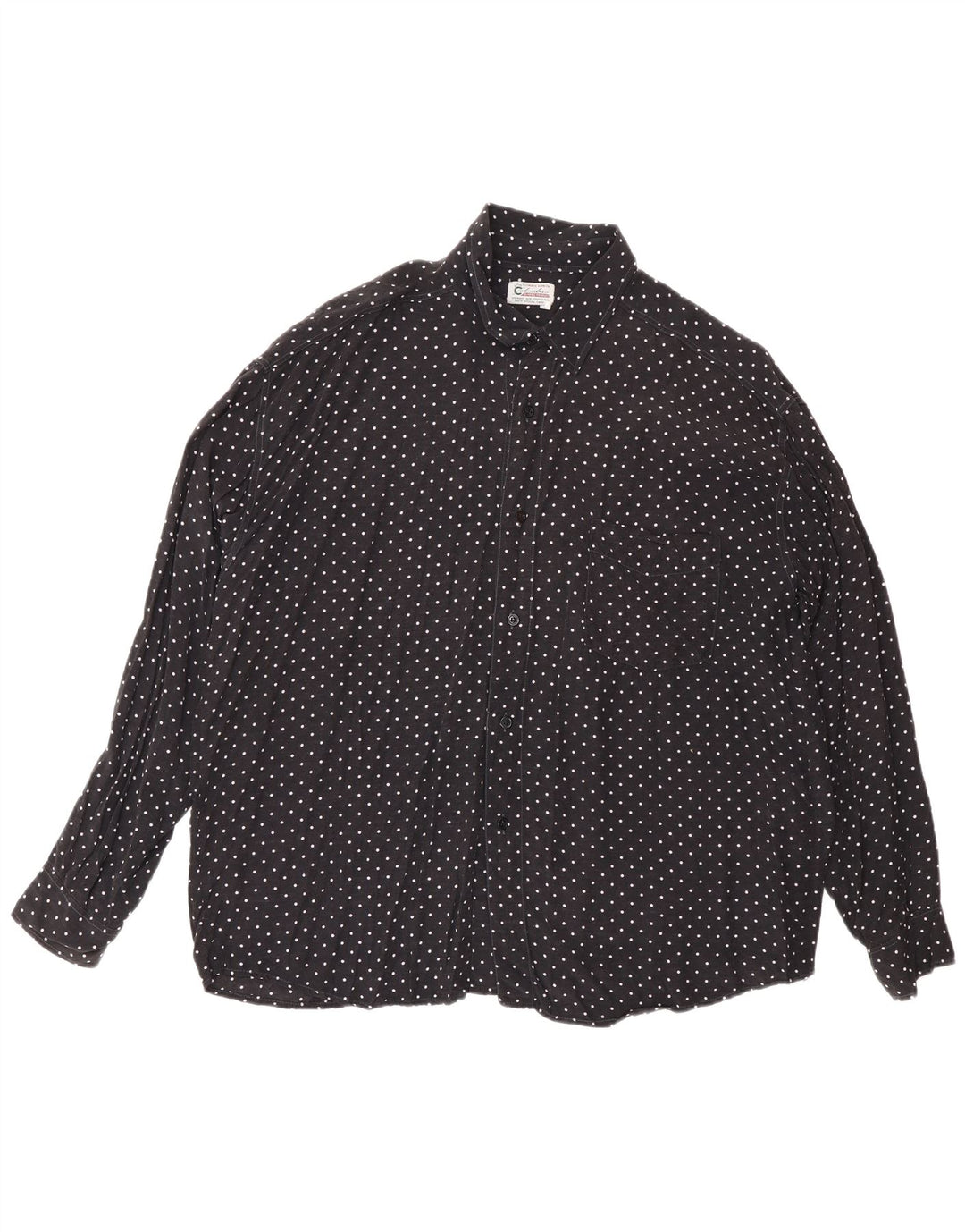 Camicia Uomo Colombus XL Nera in viscosa a pois