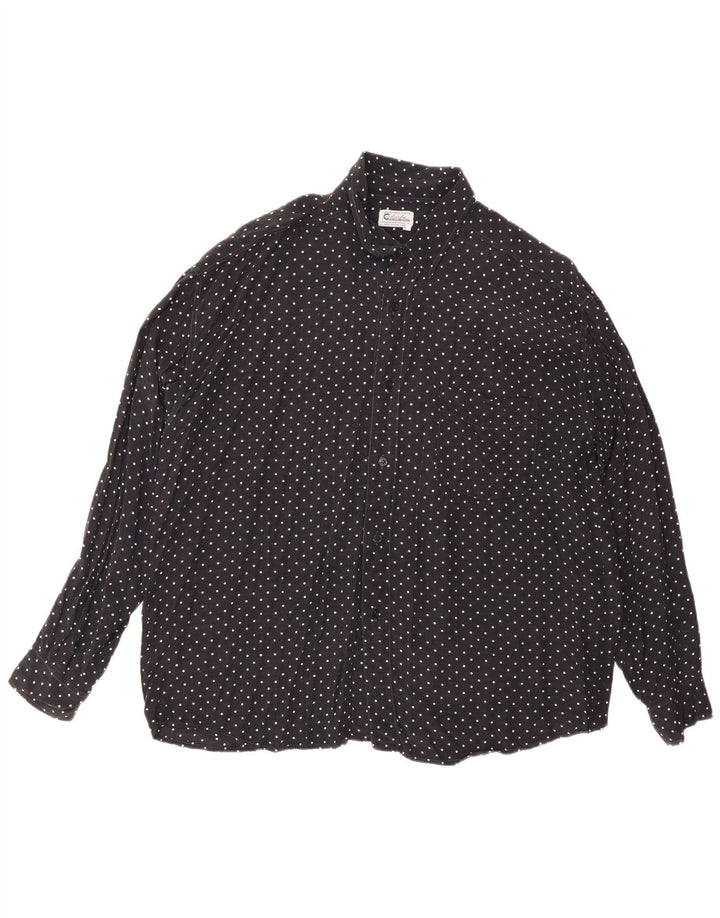 Camicia Uomo Colombus XL Nera in viscosa a pois