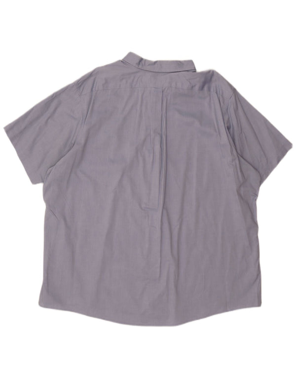 EDDIE BAUER Camicia da uomo a maniche corte vestibilità rilassata 3XL cotone blu