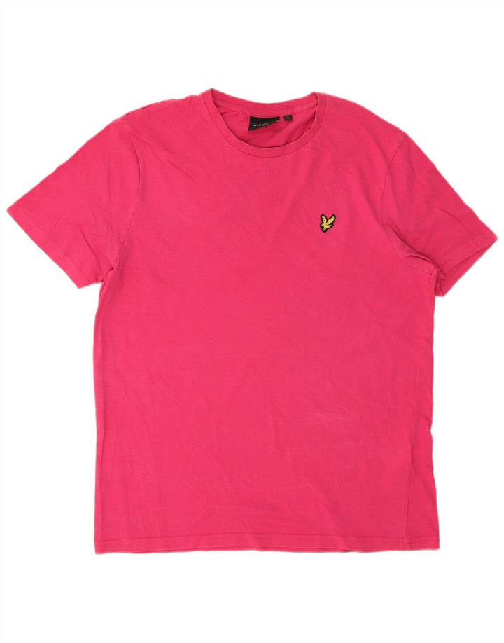 Lyle & Scott T-shirt da uomo Top grande in cotone rosa