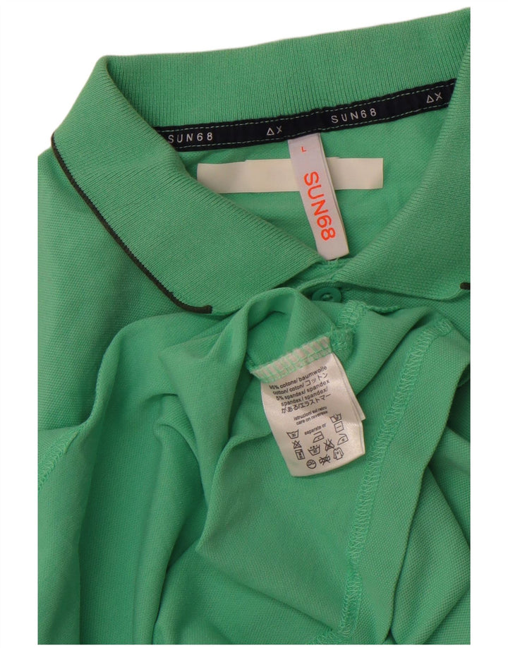 Polo da uomo SUNDEK grande in cotone verde