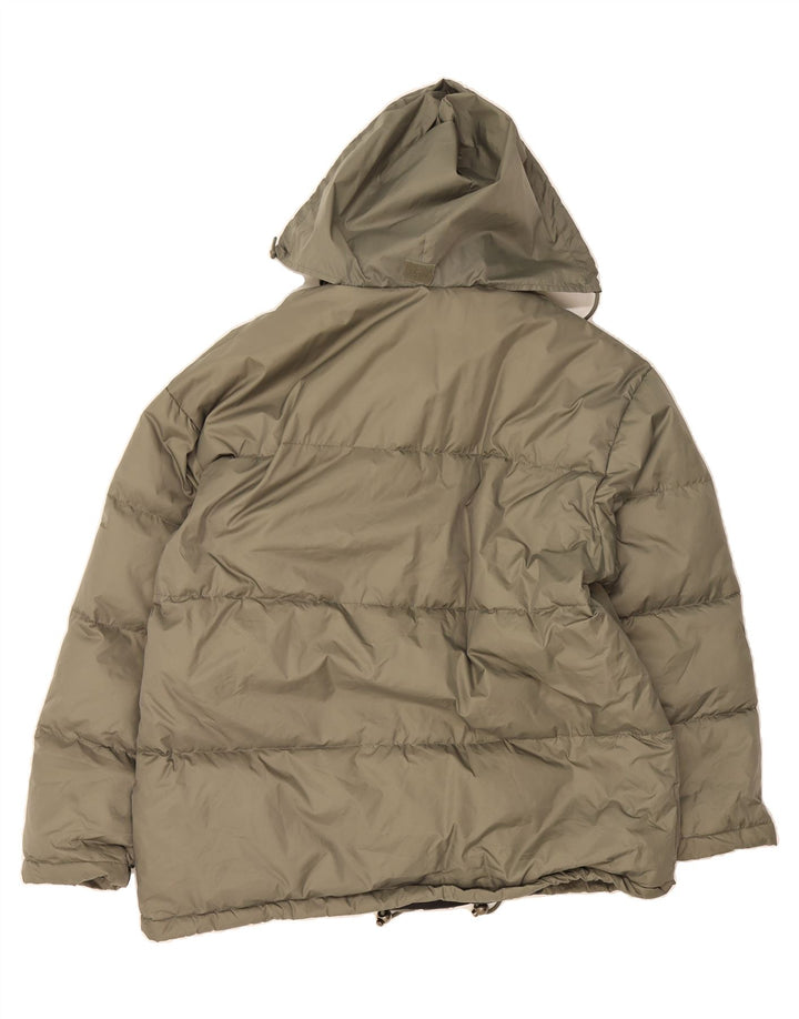 LE FROG Mens Hooded Padded Jacket UK 42 XL Beige Polyamide Vintage Le Frog and Second-Hand Le Frog from Messina Hembry 
