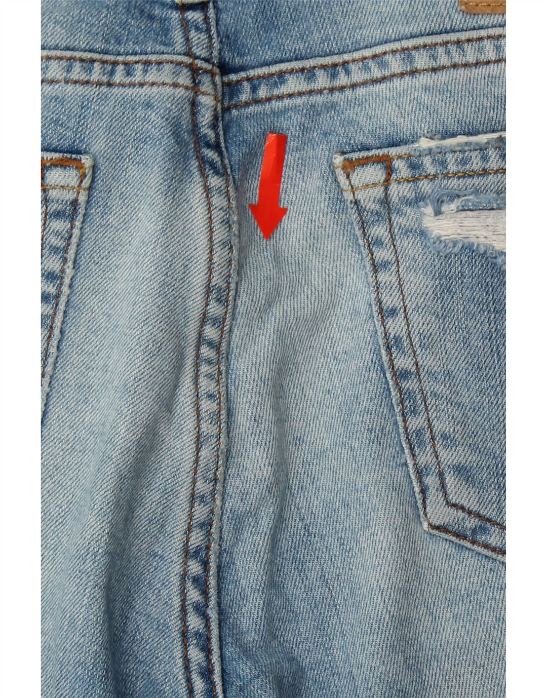 ZARA Womens Distressed Slim Jeans EU 36 XS W26 L27 Blue Vintage Zara and Second-Hand Zara from Messina Hembry 