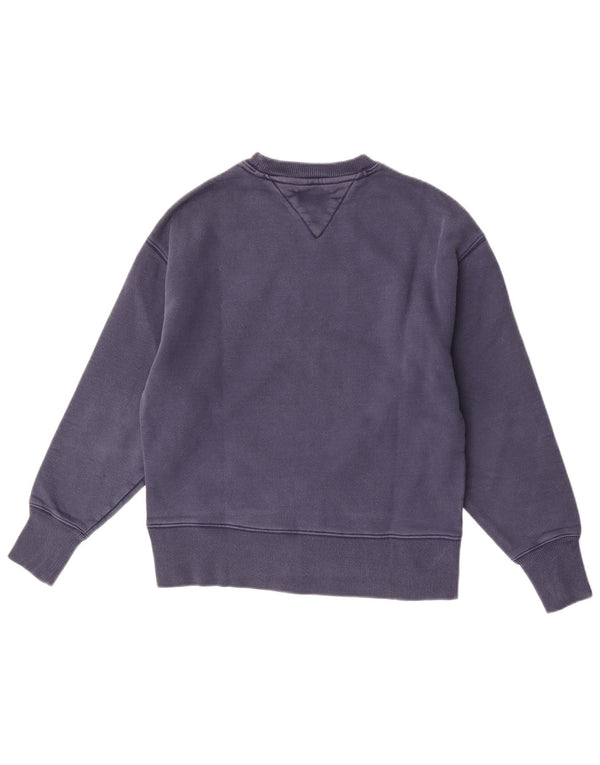 Felpa oversize con grafica da donna Tommy Hilfiger Jumper UK 6 XS Blu navy