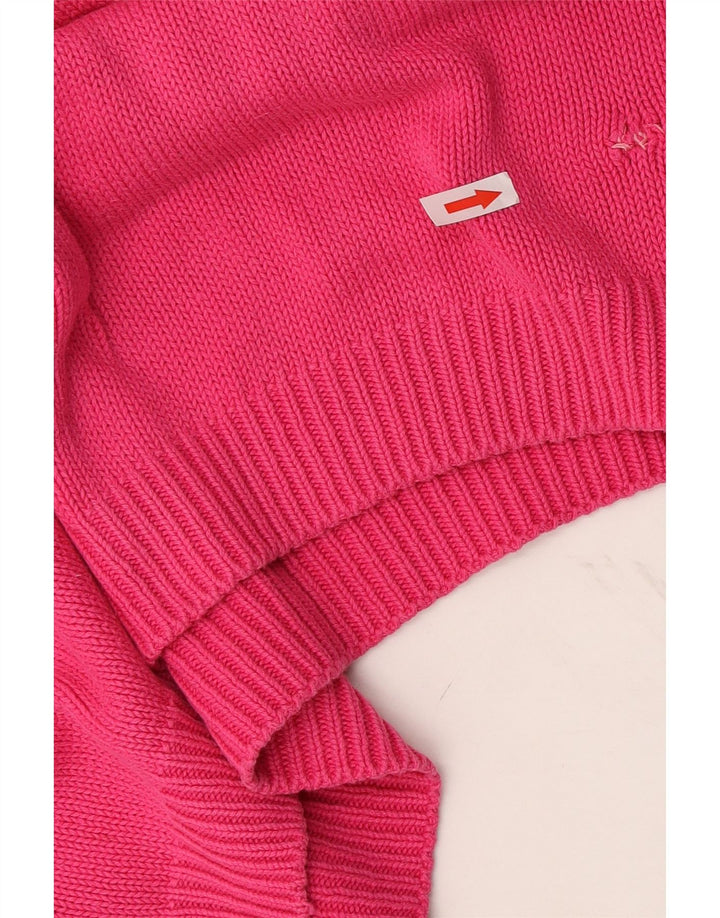 Maglione maglione girocollo oversize da donna Marks & Spencer UK 16 grande rosa