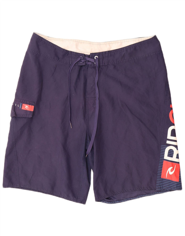 Pantaloncini da bagno grafici da uomo Rip Curl XL poliestere blu navy