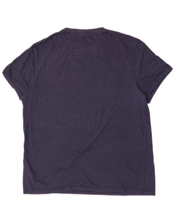 Maglietta da uomo Calvin Klein Top XL in cotone a righe blu navy